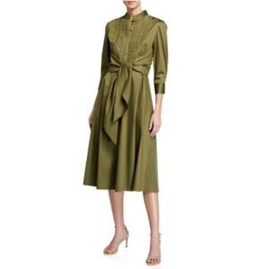Elie Tahari Ann A-line Sleeve Tie Waist Dress